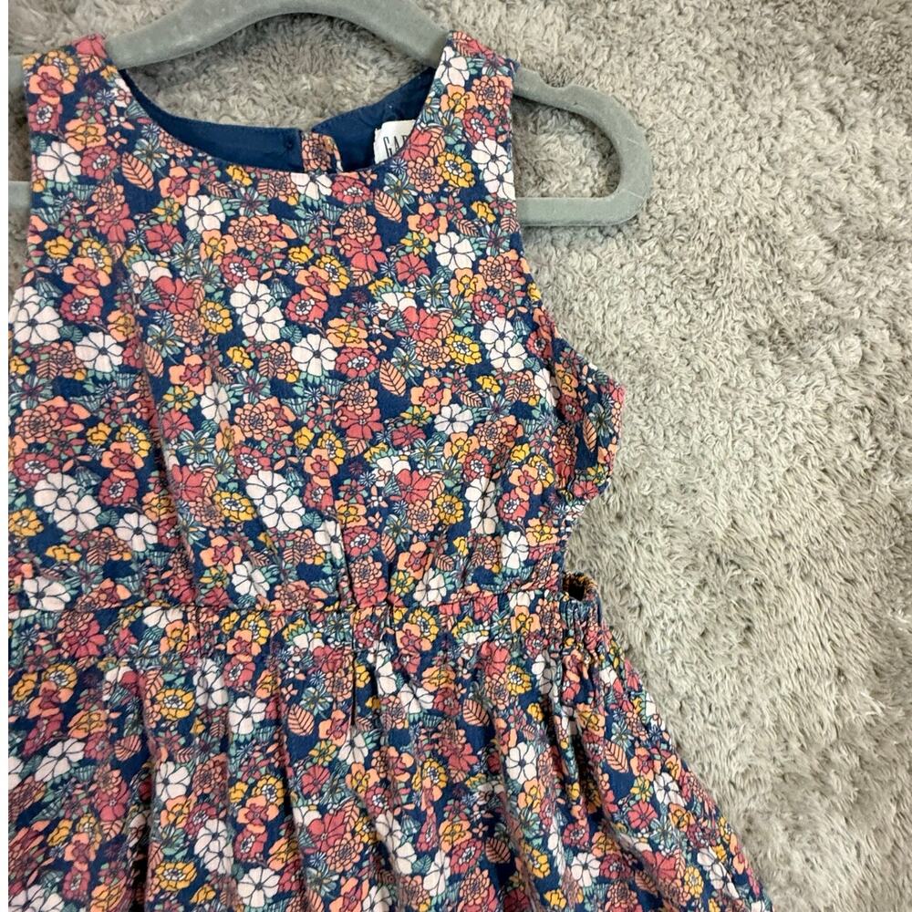 Gap Kids Girls Gauze Tank Dress Floral Side Cutouts XS 4 5 4T 5T Sleevelss - Picture 2 of 10